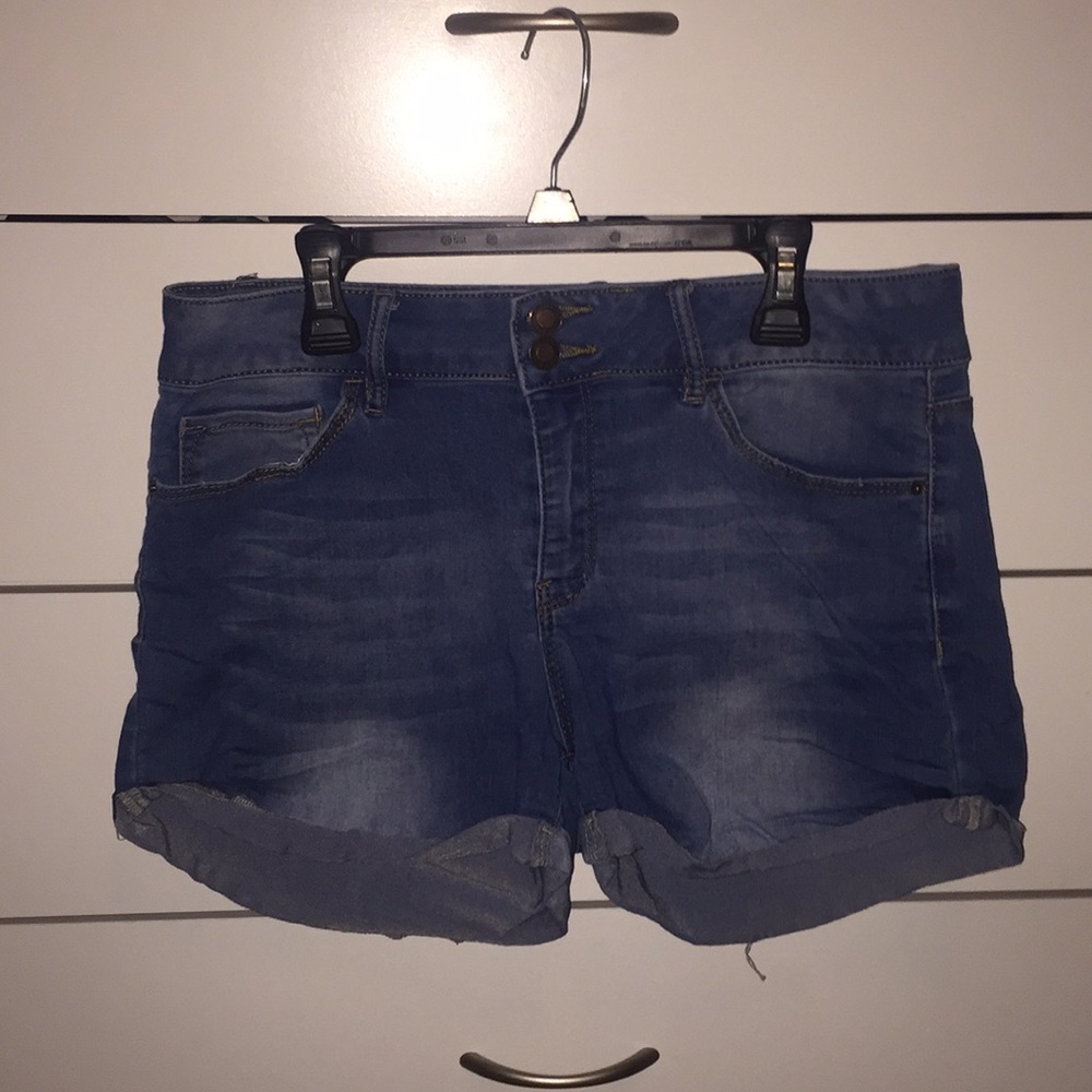 blue jean shorts